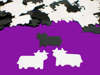 Black and White Cow Confetti by the pound or packet